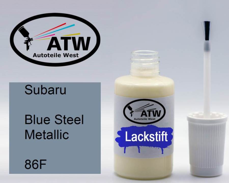 Subaru, Blue Steel Metallic, 86F: 20ml Lackstift, von ATW Autoteile West.